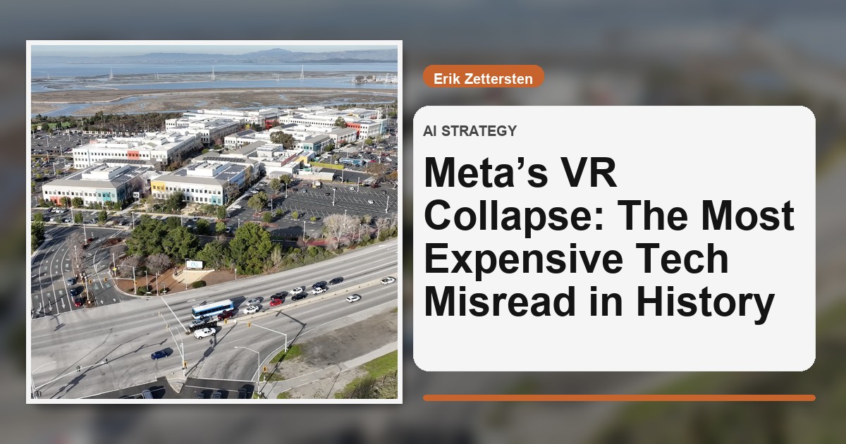 Meta’s VR Collapse: The Most Expensive Tech Misread in History